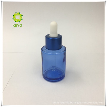 30 ml bouteille de compte-gouttes en verre violet clair pour emballage liquide